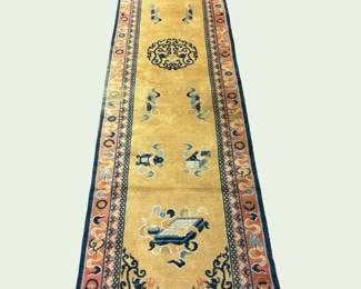 Original Antique rug from China 100% wool 12 ft long