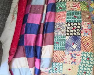 Variety of older quilts