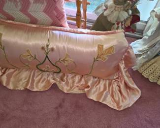 Satin cover pillow