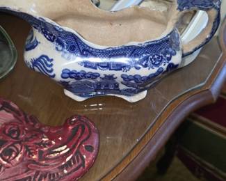 One of many blue willow pieces