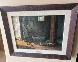 Antonio Ruiz - Oil on board - Mexico farm scene