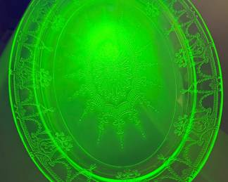 Green Uranium Serving Platter