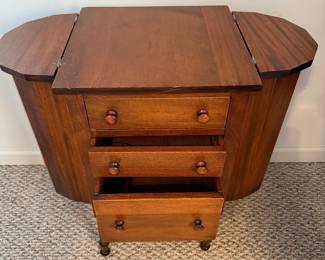 Vintage Wood Sewing Cabinet