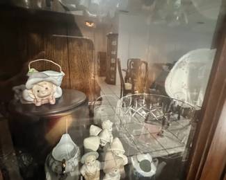 Collection of Precious Moments Figurines and Crystal Bowl