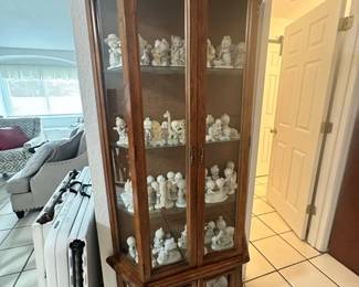 Precious Moments Figurine Collection with Curio Cabinet