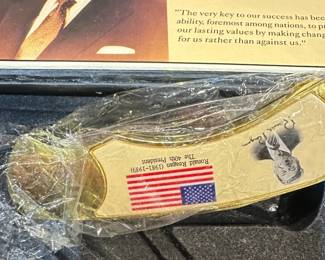 Ronald Reagan Commemorative Folding Pocket Knife second image