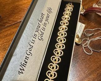 God is in Your Heart TwoTone Bracelet
