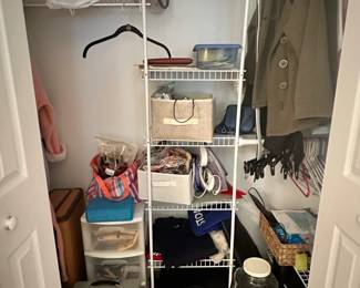 White Wire Closet Shelving and Hanging System