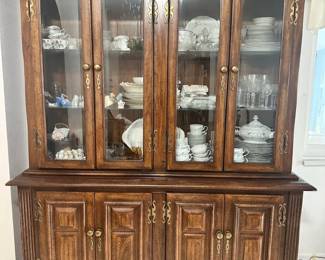 Traditional Oak China Cabinet