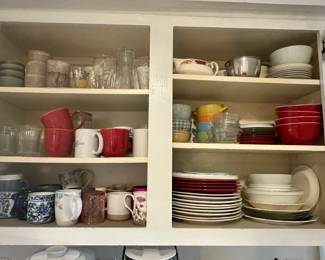 Assorted Kitchen Cabinet Contents