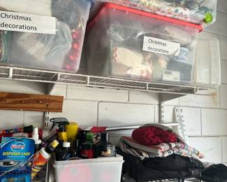 Assorted Household and Holiday Storage Lot