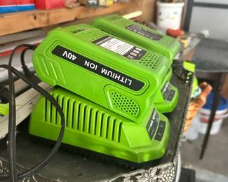 Greenworks V LithiumIon Battery and Charger Set