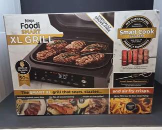 Ninja Foodi Smart XL Indoor Grill Air Fryer w Smart Cook System Original Box, Appears Unopened