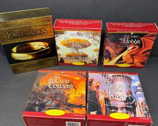 J.R.R. Tolkien Lord of the Rings Trilogy The Hobbit Audiobook CD Sets Extended Ed. DVD Box Set