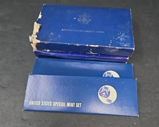 Two 1967 U.S. Special Mint Sets Two 1986 U.S. Liberty Commemorative Coin Sets 1 Missing Coin