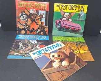 Vintage 1984 Gremlins Illustrated Childrens Storybook and Record Set Complete 5Piece Series