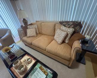 . . . tan-colored couch