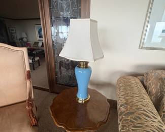 . . . aqua glass lamp