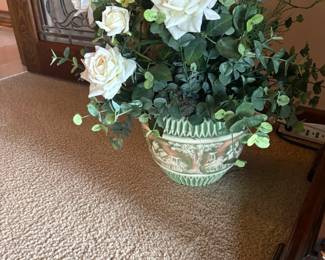. . . a nice Roseville Danatello jardiniere -- this item may NOT be available -- owner undecided
