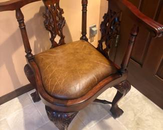 . . . great ball-and-claw corner chair