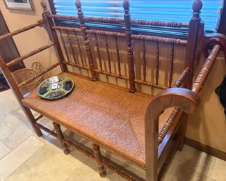 . . . love this rush-seat bench