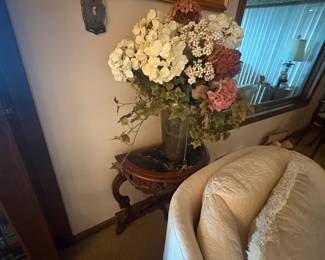 . . . faux hydrangeas (that means fake . . . ), but they are SO nice