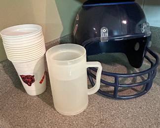 Mixed Home Bar and Sports Memorabilia Collection