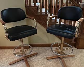 Pair of Vintage Daystrom Swivel Bar Stools