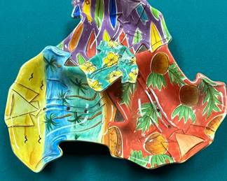 Clay Art Tropicool Hawaiian Shirt Chip and Dip Platter