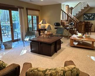 Nesting Ottoman Coffee Table Set