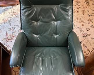 Avantglide Leather Recliner and Ottoman third image