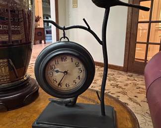 Bird and Branch Hanging Table Clock