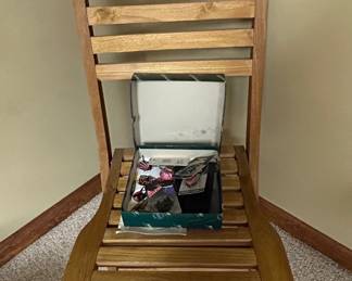 Folding SlatBack Accent Chair with Darts Accessories