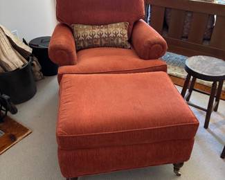 Stickley arm chair & footstool 