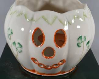 Belleek porcelain pumpkin with box