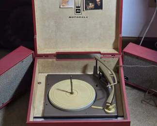 Vintage Motorola traveling record player