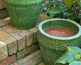 Pair of clay planters
