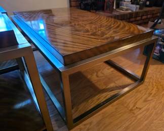 Vintage MCM coffee table and pair of matching end tables