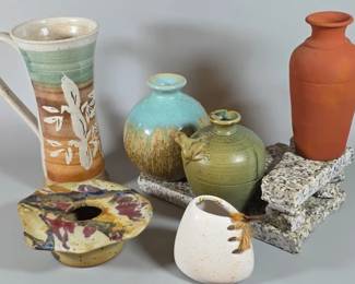 Collection of various pottery pieces