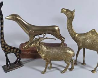 Brass animal figures