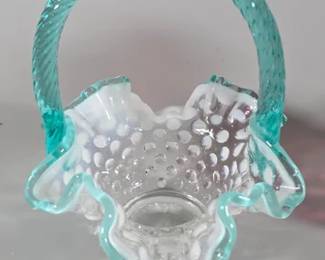 Fenton hobnail basket