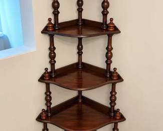 Corner knick knack shelf
