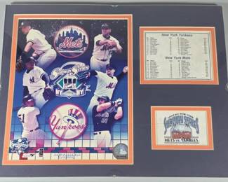 Commemorative print celebrating the 2000 "All New York Subway Series" MLB World Series