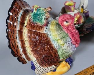 Fitz and Floyd turkey teapot