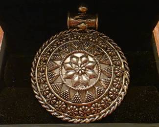 Sterling silver medallion pendant