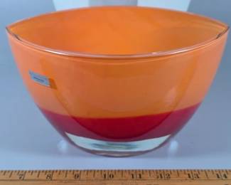 Evolution by Waterford red and amber bowl