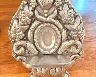 Antique pewter book stand
