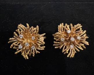 Tiffany & Co. 14kt/diamond earrings
