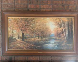 "Autumn Leaves" print by Robert Wood, 1959