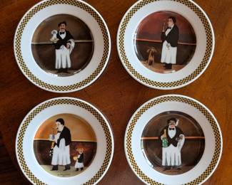 Guy Buffet appetizer plates, set of 4.